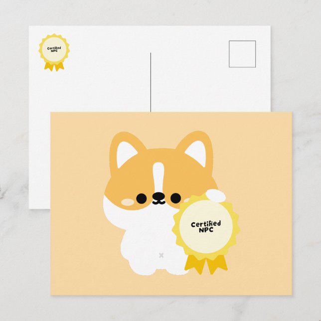 Certified NPC Corgi Holiday Postcard (Front/Back)