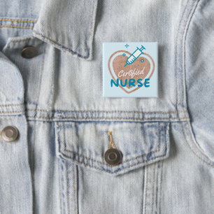 Certified Nurse 15 Cm Square Badge