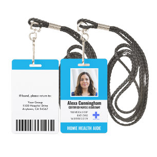 Certified Nurse Aide Photo ID Badge