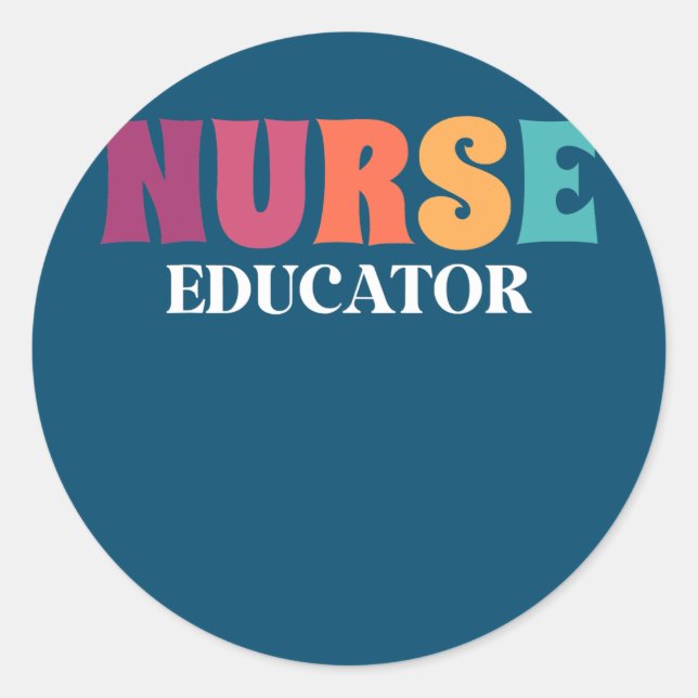 Certified Nurse Educator CNE Nursing School Classic Round Sticker (Front)