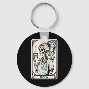 Certified Nurse Istant Tarot Card Skeleton Cna Hal Key Ring