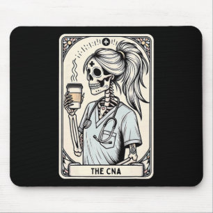 Certified Nurse Istant Tarot Card Skeleton Cna Hal Mouse Pad