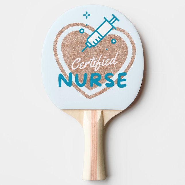 Certified Nurse Ping Pong Paddle (Front)