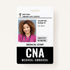 Certified Nursing Assistant CNA ID Photo Badge
