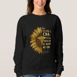 Certified Nursing Assistant Cna Nurse Sunflower Nu Sweatshirt
