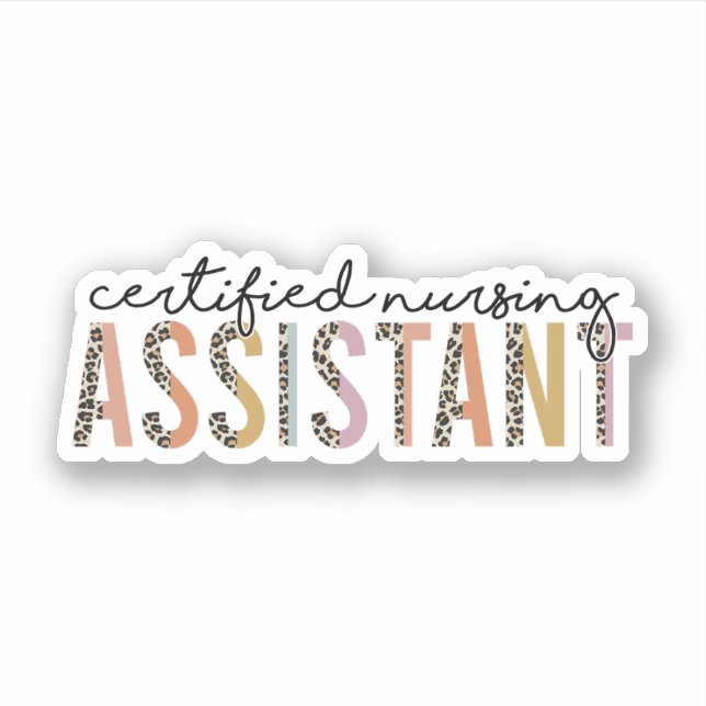 Certified Nursing Assistant Leopard CNA Nurse Gift (Front)