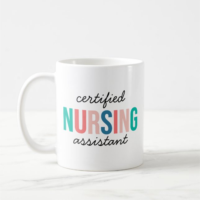 Certified Nursing Assistant Mug, CNA Coffee Cup Gi (Left)