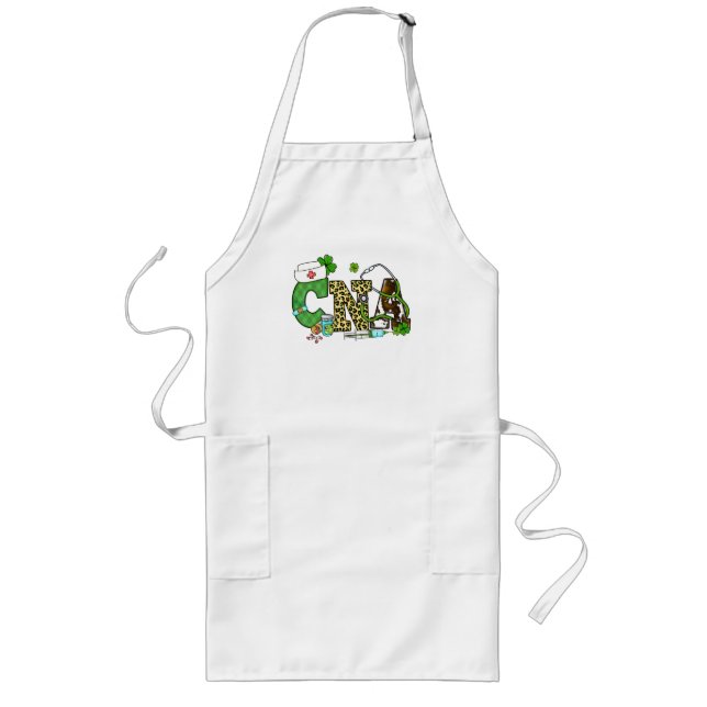 Certified Nursing Assistant St. Patrick's Long Apron (Front)