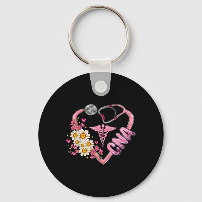 Certified Nursing Istant Cna Work Certified Nurses Key Ring (Front)