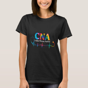 Certified Nursing Istant Tie Dye Cna Nurse Stethos T-Shirt