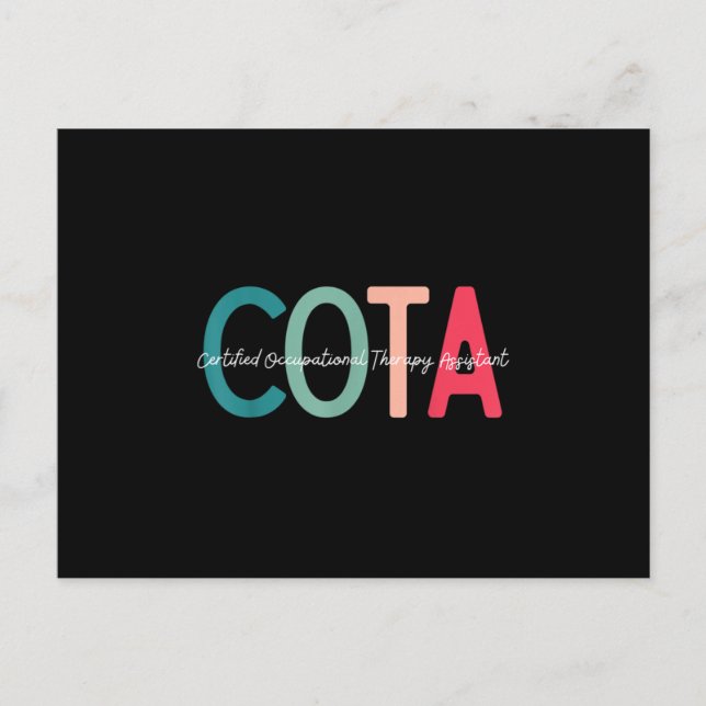 Certified Occupational Therapy Assistant for OT Mo Announcement Postcard (Front)
