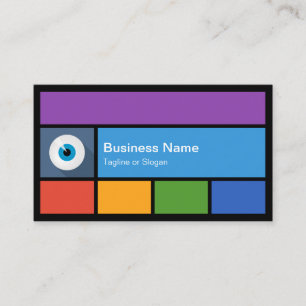 Certified Optometrist - Colourful Tiles Creative Business Card