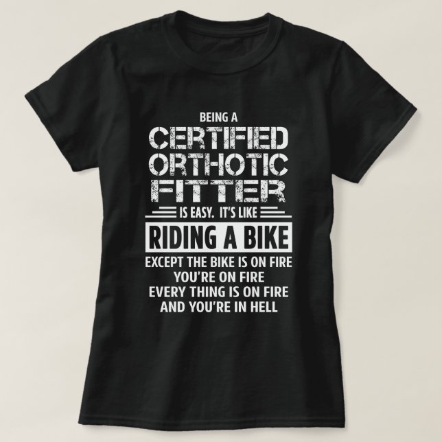 Certified Orthotic Fitter T-Shirt (Design Front)