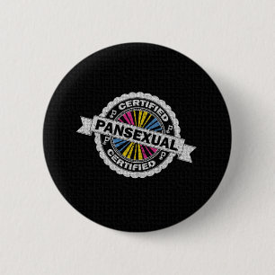 Certified Pansexual Stamp 6 Cm Round Badge