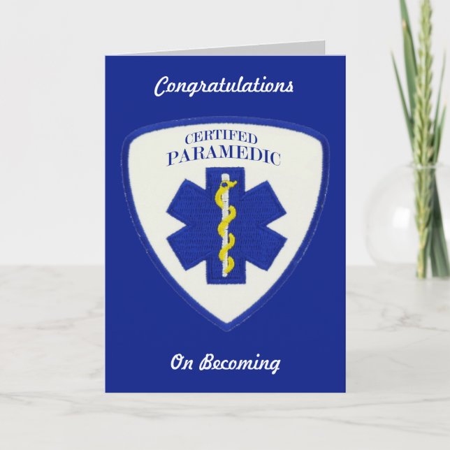 Certified Paramedic Custom Greeting card (Front)