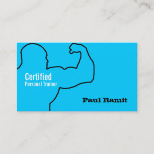 Certified Personal Trainer Business Blue Card