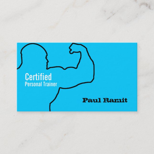 Certified Personal Trainer Business Blue Card (Front)