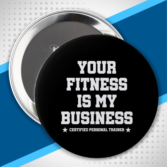 Certified Personal Trainer Fitness Coach Gym Quote 10 Cm Round Badge (Creator Uploaded)