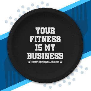 Certified Personal Trainer Fitness Coach Gym Quote Paper Plate