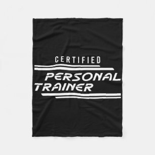 Certified Personal Trainer Fitness Instructor Gym  Fleece Blanket