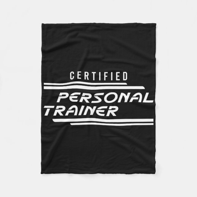 Certified Personal Trainer Fitness Instructor Gym  Fleece Blanket (Front)
