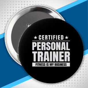 Certified Personal Trainer Gym Quote Fitness Coach 10 Cm Round Badge