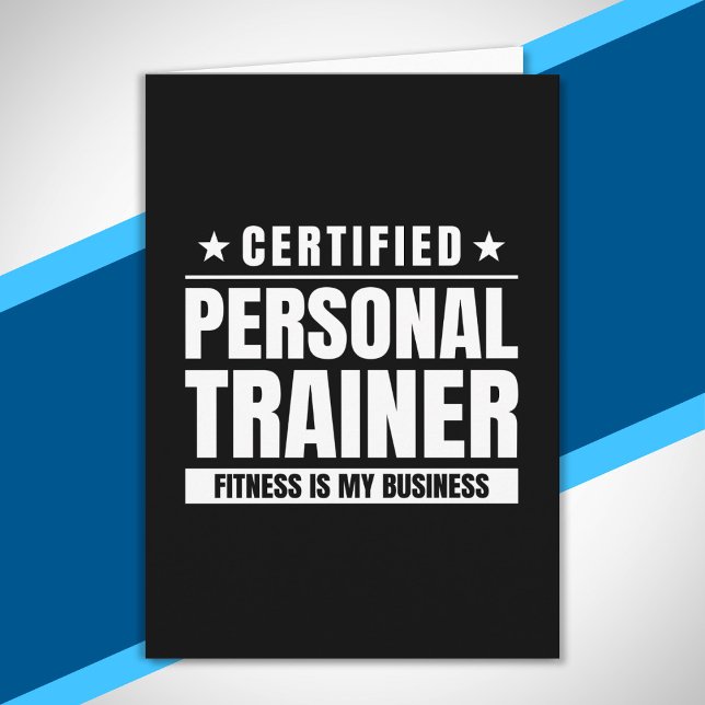 Certified Personal Trainer Gym Quote Fitness Coach Card (Creator Uploaded)
