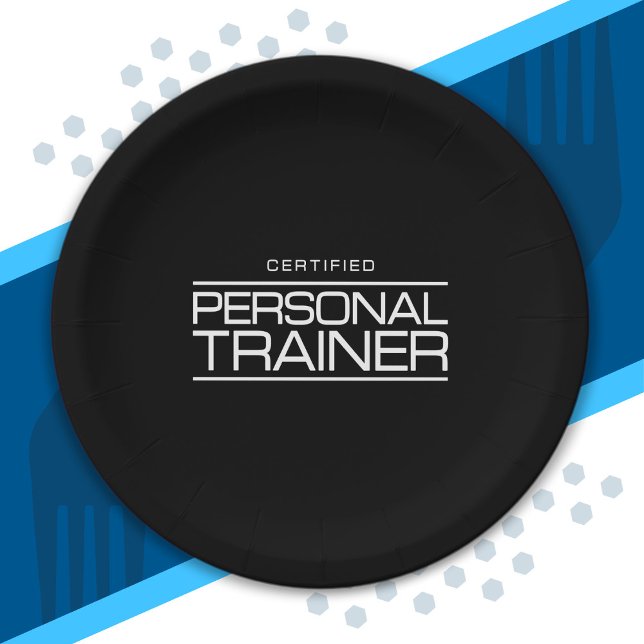 Certified Personal Trainer Health Fitness Coach Paper Plate (Creator Uploaded)