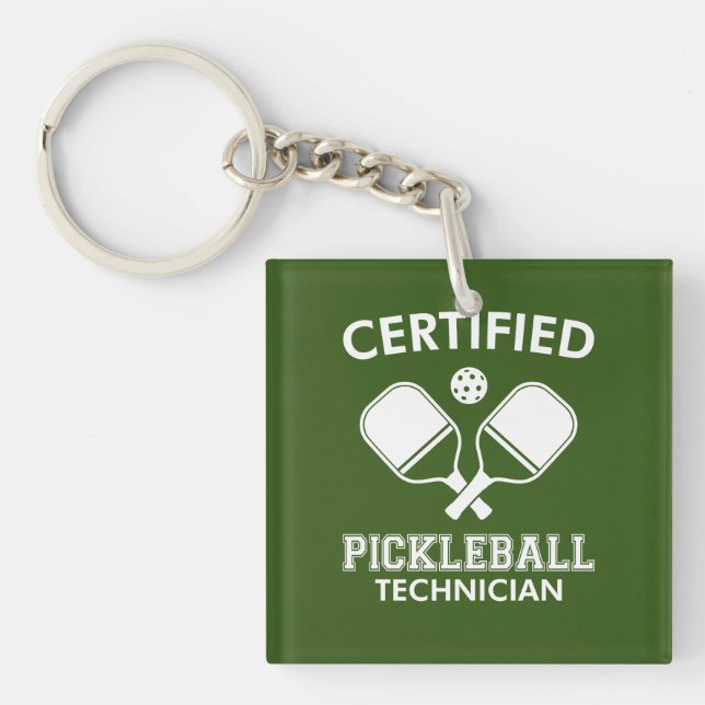 Certified Pickleball Technician Key Ring (Front)