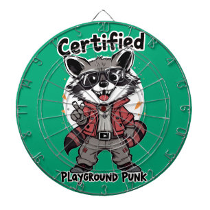 Certified Playground Punk Cool Racoon Sunglasses Dartboard