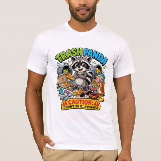 Certified Problem Creator Funny Racoon Vector T-Shirt