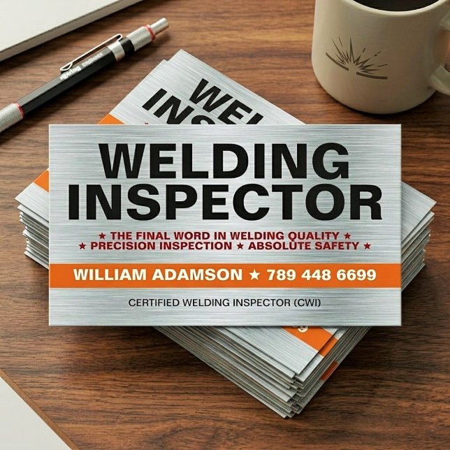 Certified Professional Welding Inspector Business Card (A Professional Welding Inspector (CWI/IWI))