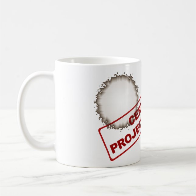 Certified Project Manager Stained Coffee Mug (Left)
