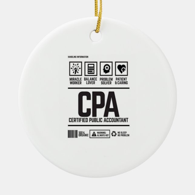 certified public accountant-CPA Ceramic Ornament (Front)