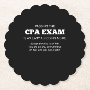 Certified Public Accountant CPA Exam Gift Paper Coaster