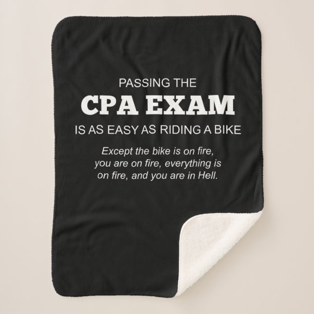 Certified Public Accountant CPA Exam Gift Sherpa Blanket (Front)