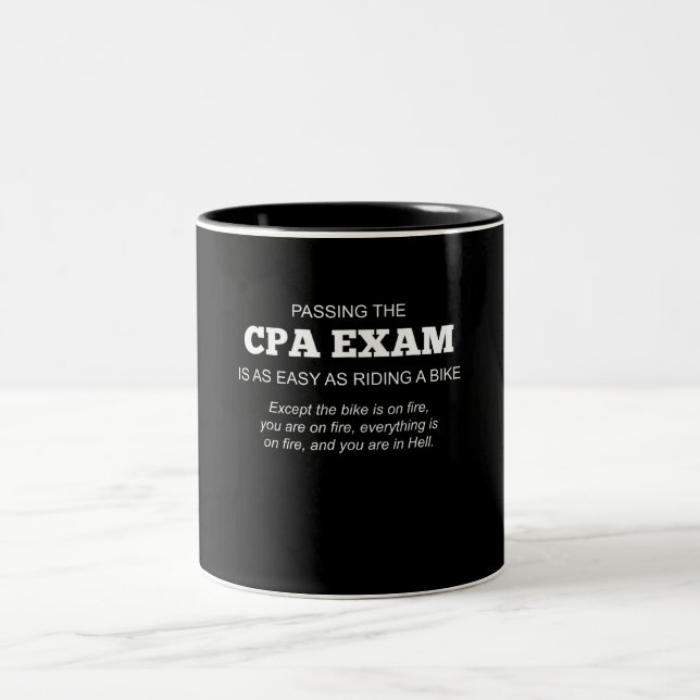 Certified Public Accountant CPA Exam Gift Two-Tone Coffee Mug (Center)