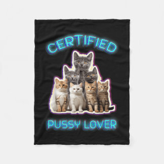 Certified-pussy lover inappropriate embarrassing fleece blanket