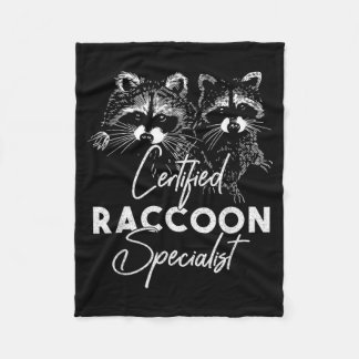 Certified Racoon Spegovernment Agencylist Funny Fleece Blanket