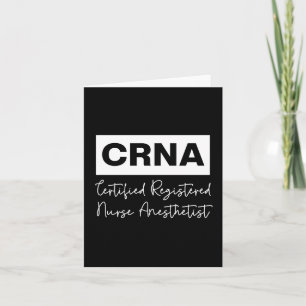 Certified Registered Nurse Anaesthetist CRNA Card