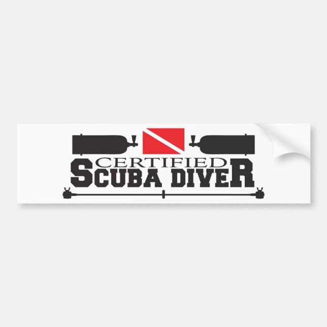 Certified Scuba Diver Bumper Sticker (Front)