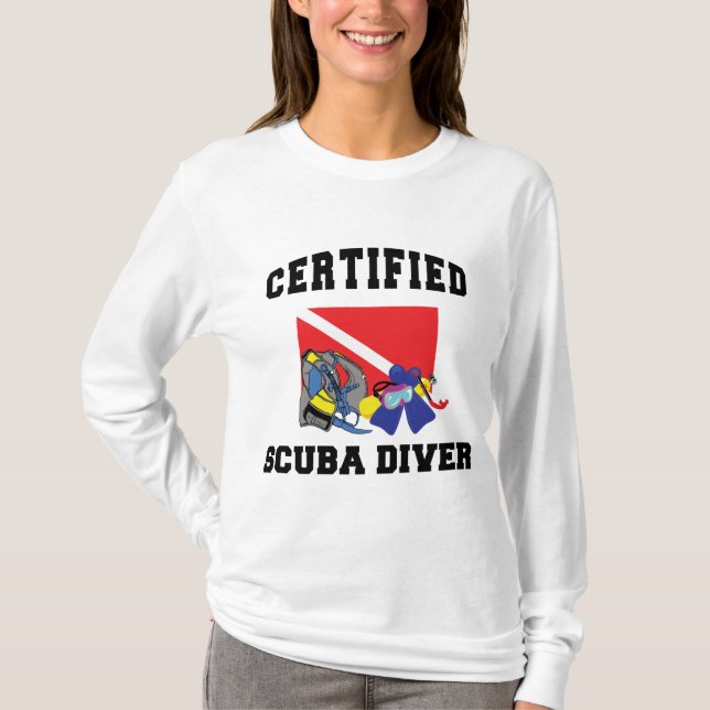 Certified SCUBA Diver Woman's Long Sleeve T-Shirt (Front)