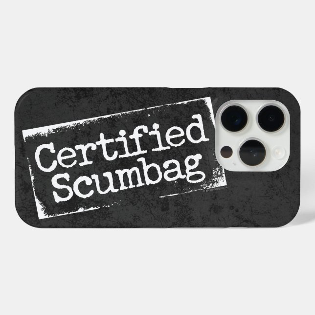 Certified Scumbag Case-Mate iPhone Case (Back (Horizontal))