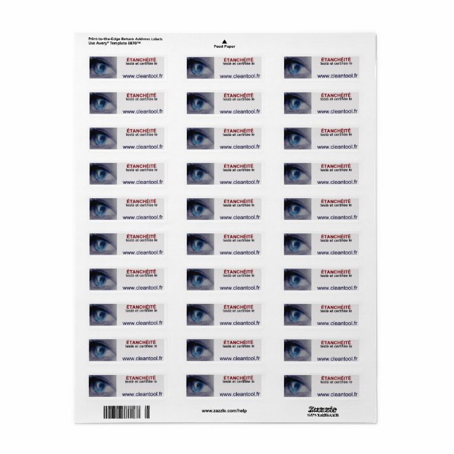 certified seal label return address label (Full Sheet)