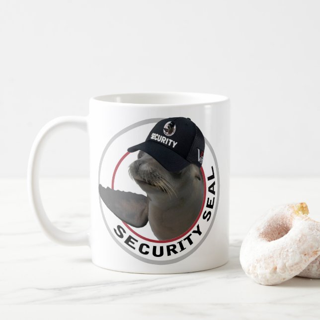 Certified Security Seal | Deadpan Seal Coffee Mug (With Donut)
