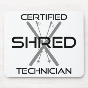 Certified Shred Technician Skiing Mouse Pad