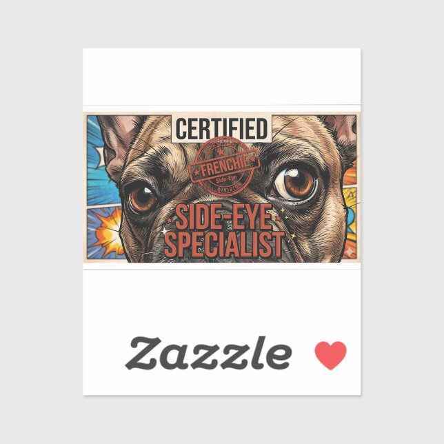 Certified Side Eye Specialist Funny French Bulldog (Sheet)