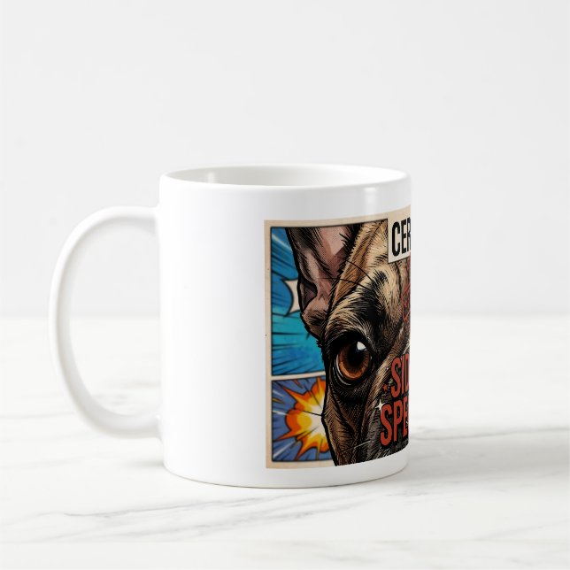 Certified Side Eye Specialist Funny French Bulldog Coffee Mug (Left)
