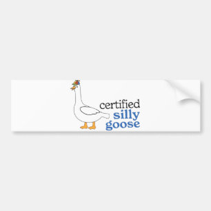 Certified Silly Goose With Adorable Propeller Hat Bumper Sticker