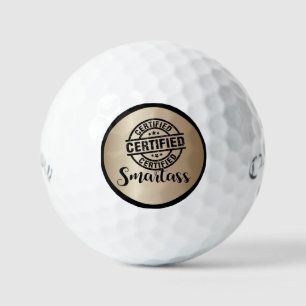 Certified Smartass Gold Golf Balls